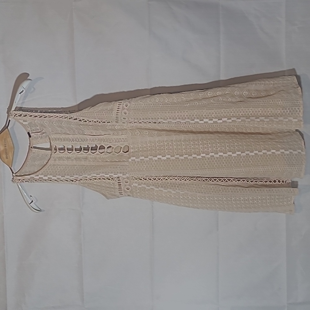 Free People Ivory Crochet Mini Dress